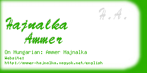 hajnalka ammer business card